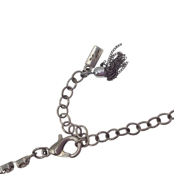 Vintage Rhinestone Bib Necklace, Sparkly Clear Crystal Statement Necklace - Picture 12 of 15